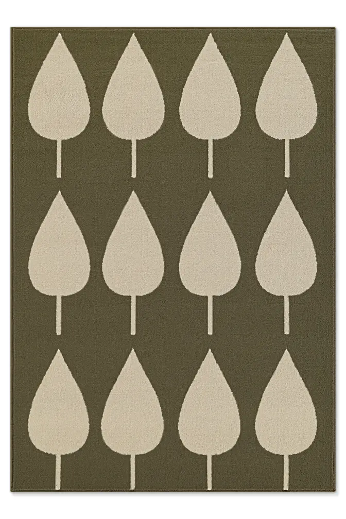 Hanse Home Adventures Kinderteppich Lovely Leaves Grün Creme