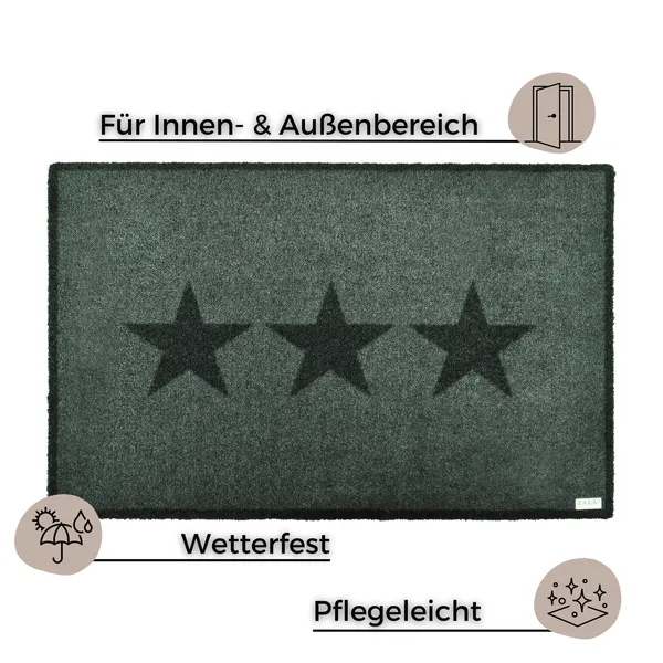 Hanse Home Deko Fußmatte Stern Grau