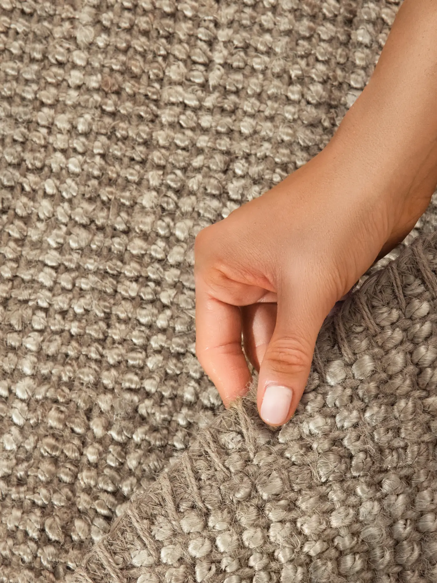 Hanse Home Bouclé Jute Teppich Jaipur Natur Graubraun – Ansicht 3