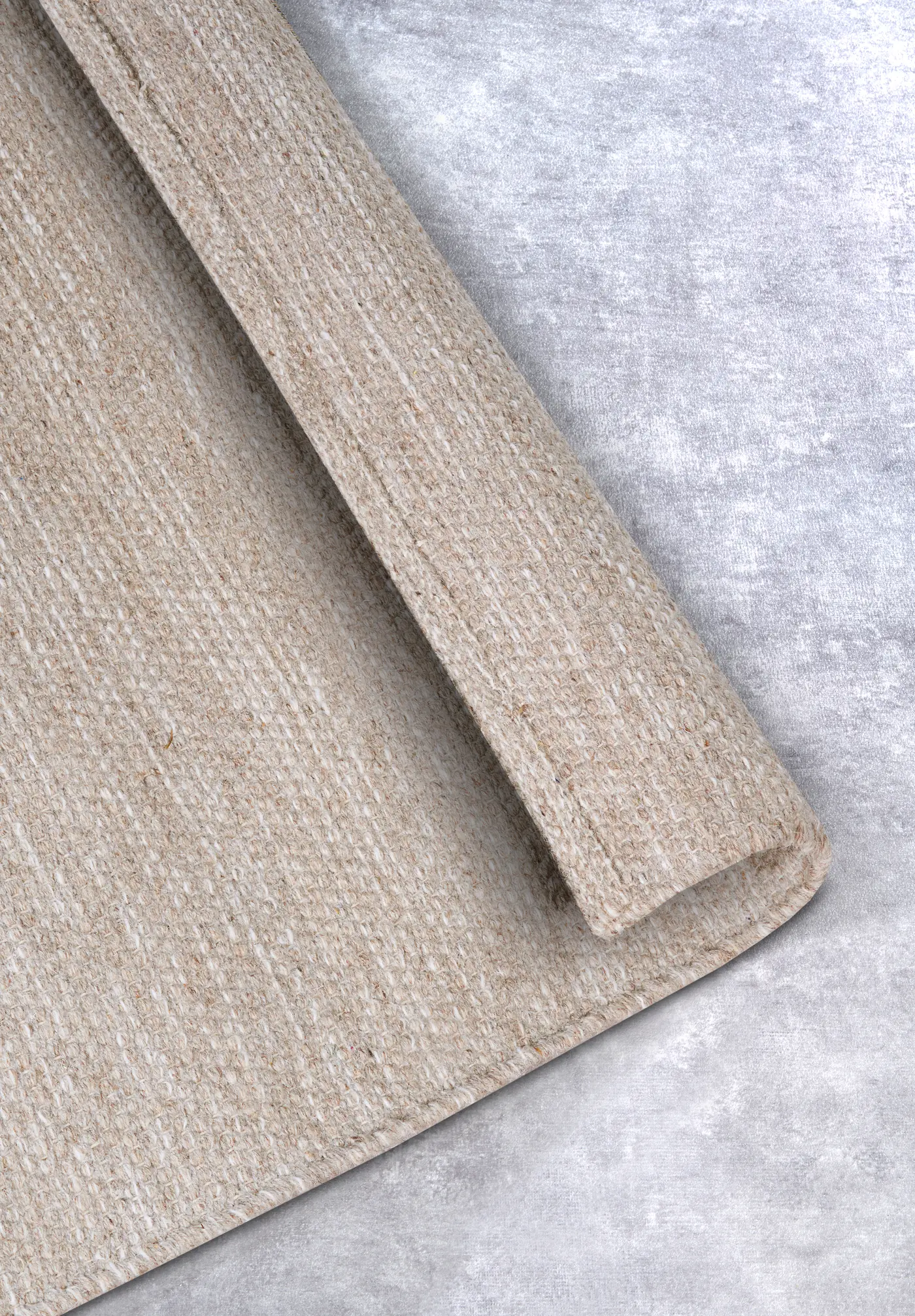 Elle Decoration Delhi Wollteppich Pradesh Linen Weiß – Ansicht 3