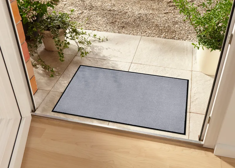 Hanse Home 008 Uni Fußmatte Waschbar Silber