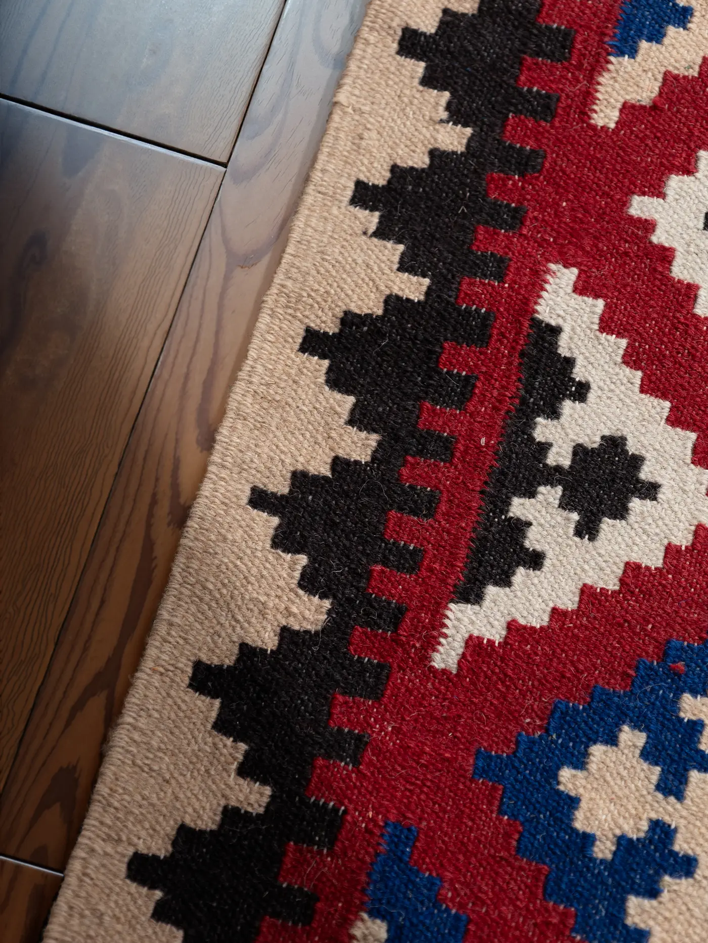 Hanse Home Kamal Afghan Kelim Teppich Rami Creme Multifarben – Ansicht 3