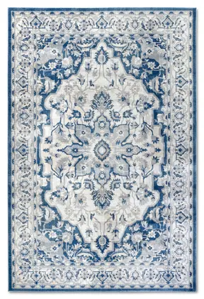Villeroy & Boch 1869 Kurzflor Teppich Gabrielle Creme Blau