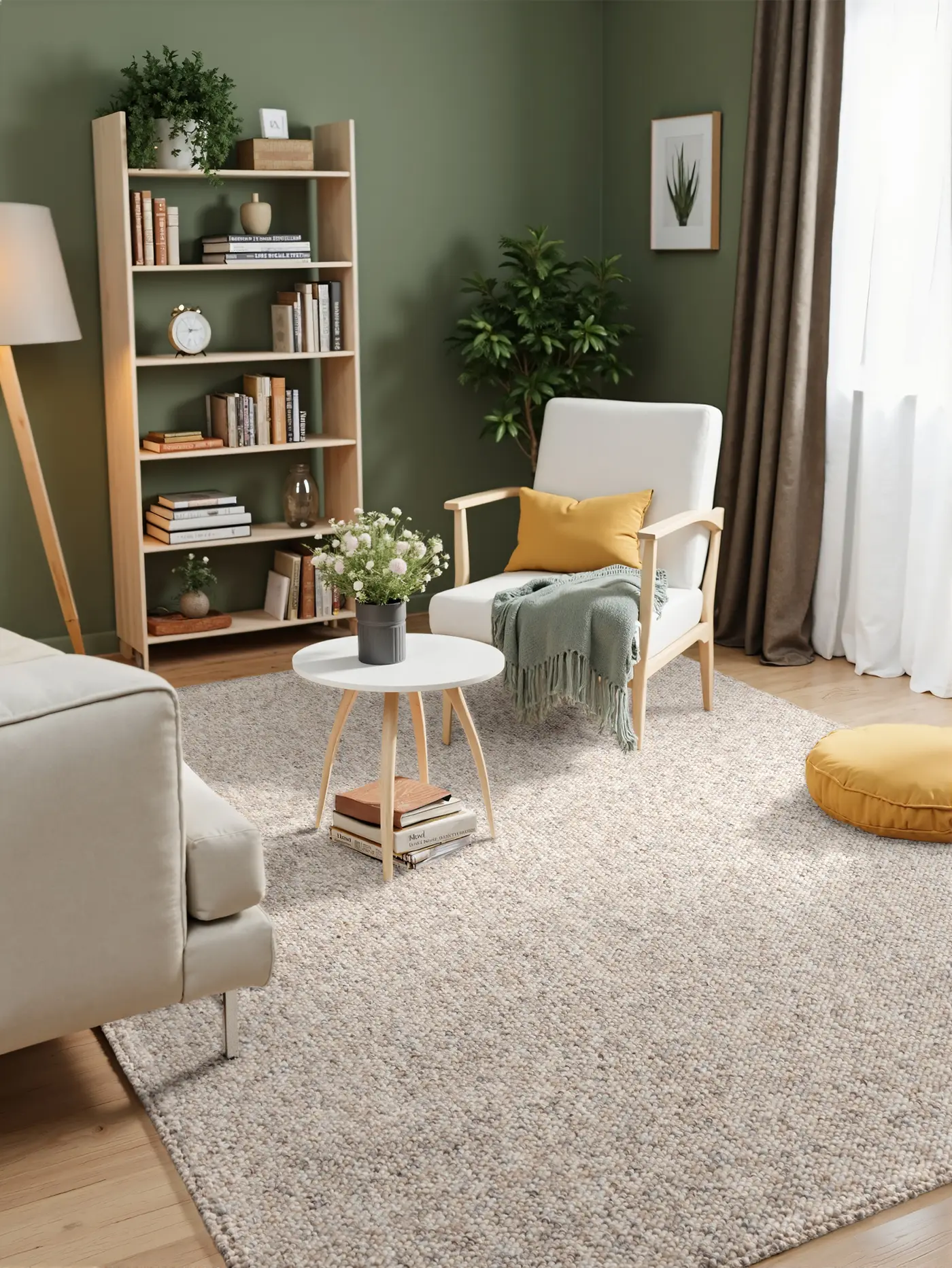 Elle Decoration Rocco Woll-Optik Teppich Rocco Creme Multifarben – Ansicht 2