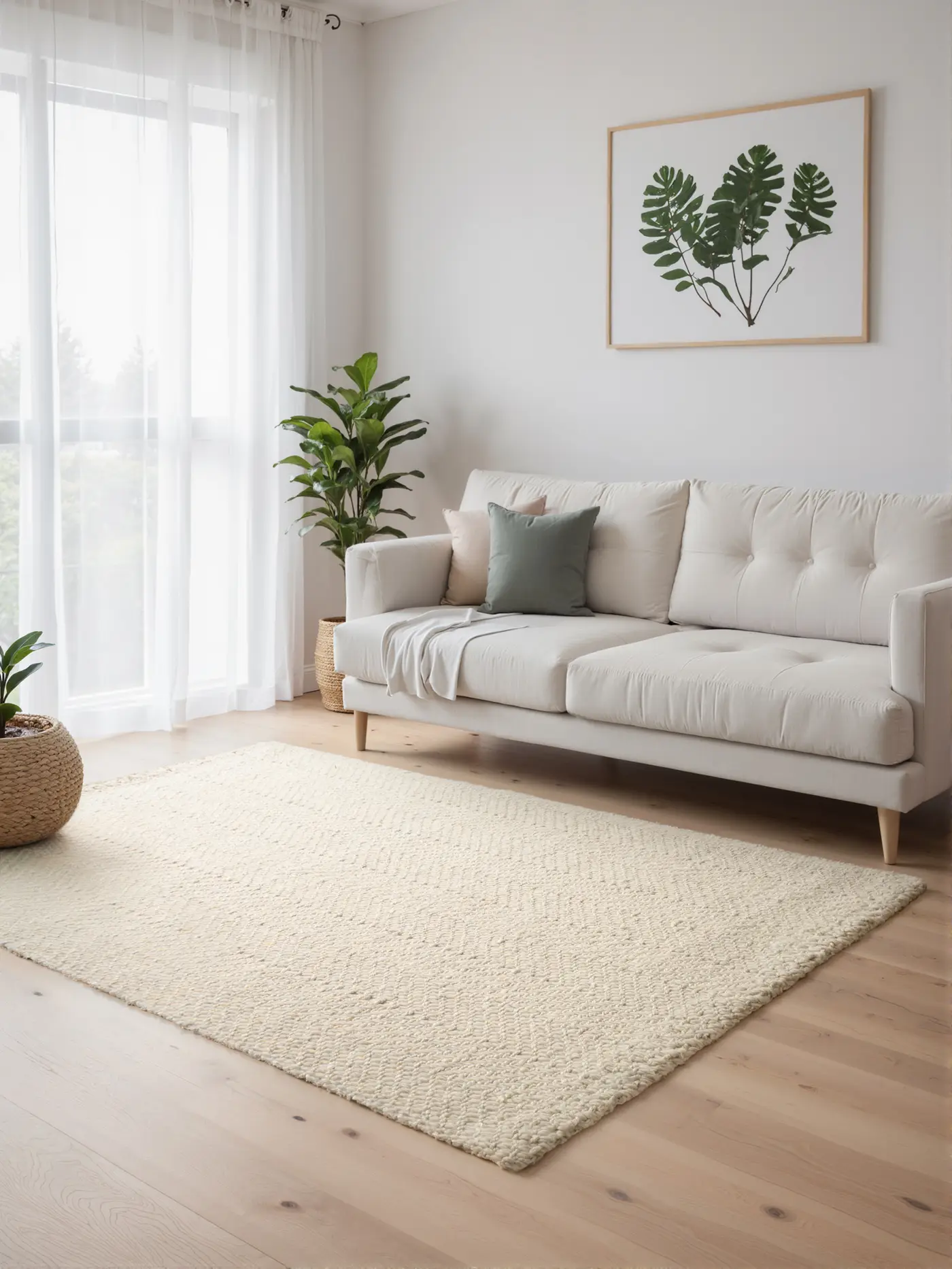 Elle Decoration Majoli Jute & Wollteppich Herringbone Majoli Natur Weiß – Ansicht 2