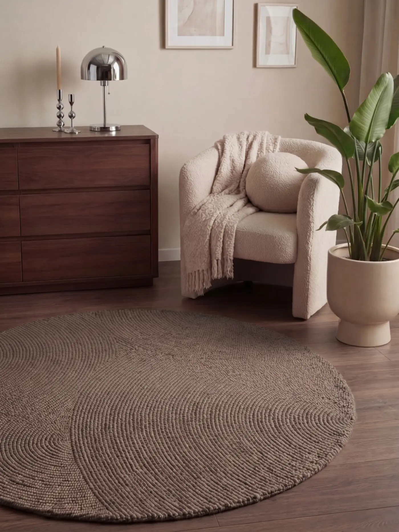 Hanse Home Calmio Wollteppich Calmio Taupe – Ansicht 2