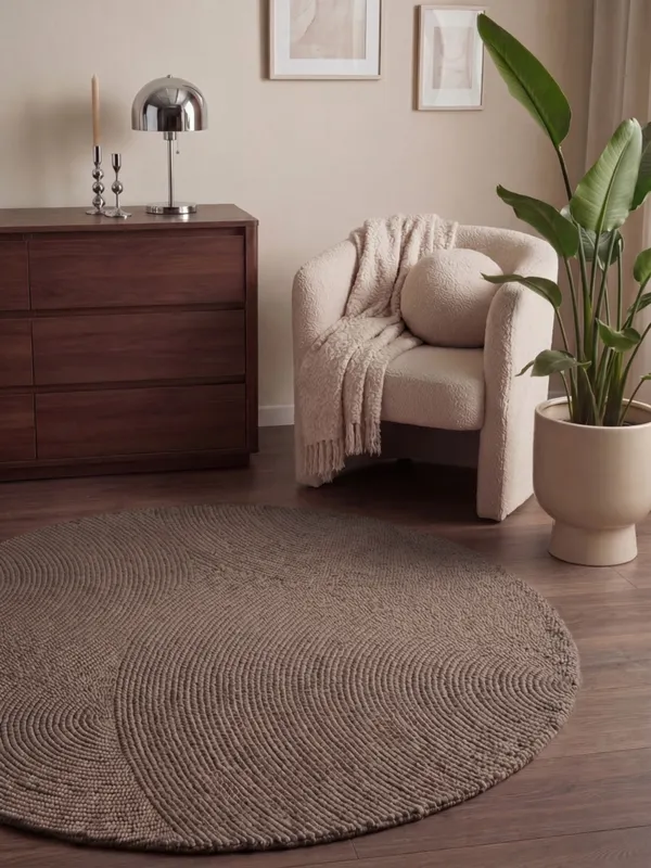 Hanse Home Calmio Wollteppich Calmio Taupe