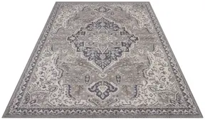 Hanse Home Terrain Designer Kurzflor Teppich Orken Grau Creme