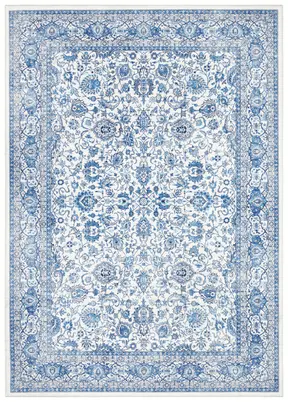 Elle Decortion Imagination Designteppich Keshan Maschad Saphirblau
