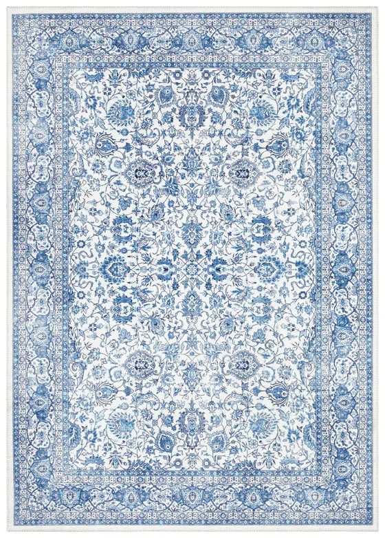 Elle Decortion Imagination Designteppich Keshan Maschad Saphirblau