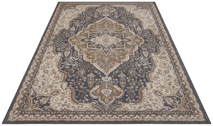 Hanse Home Terrain Designer Kurzflor Teppich Orken Creme Schwarz Braun