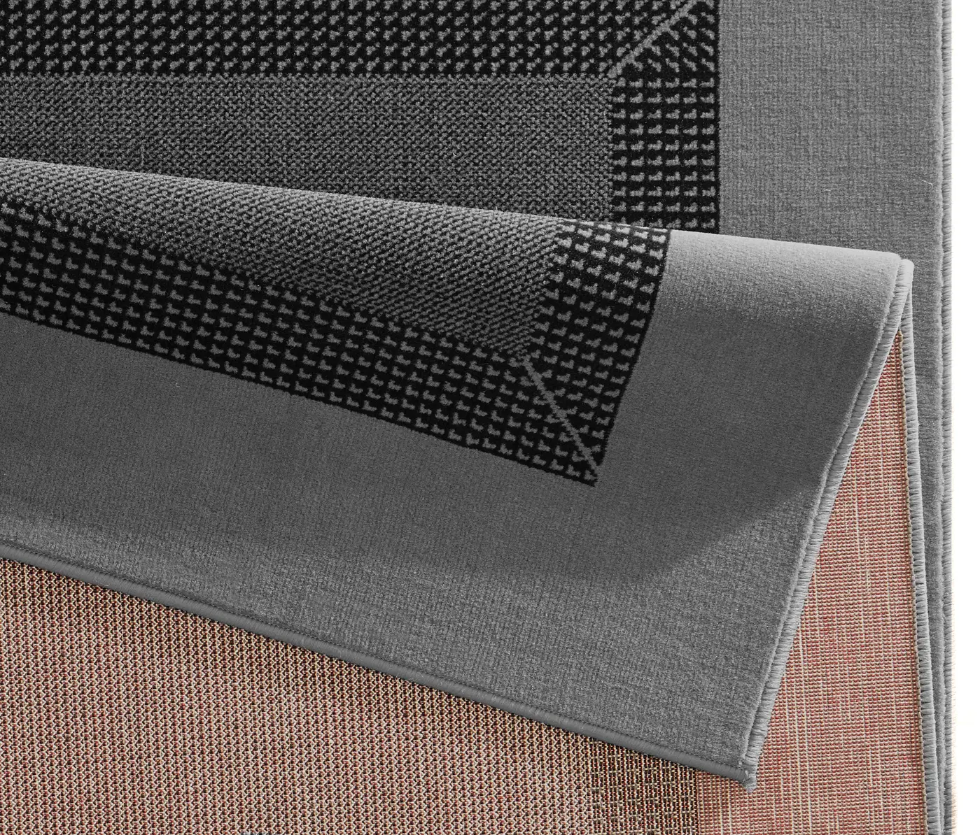 Hanse Home Basic Designteppich Band Grau – Ansicht 3