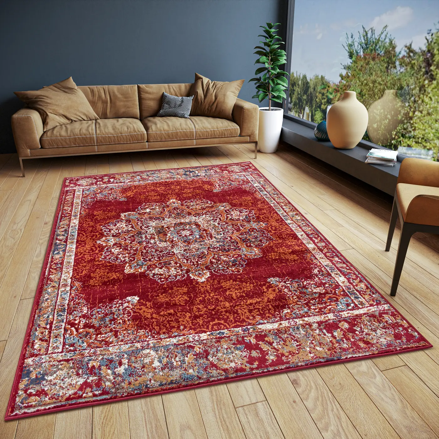 Hanse Home Orient Teppich Maderno Rot Multifarben – Ansicht 2