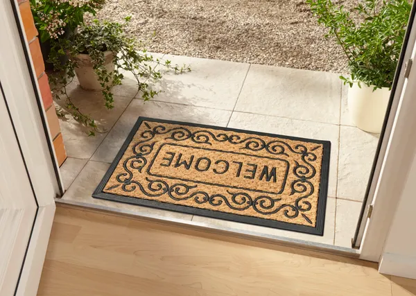 Hanse Home Mix Mats Fußmatte Gummi-Kokos Welcome Floral Border