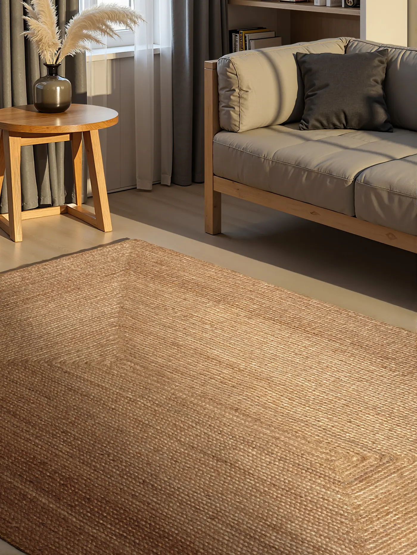 Hanse Home Sharmila Jute Teppich Sharmila Natur Braun – Ansicht 2