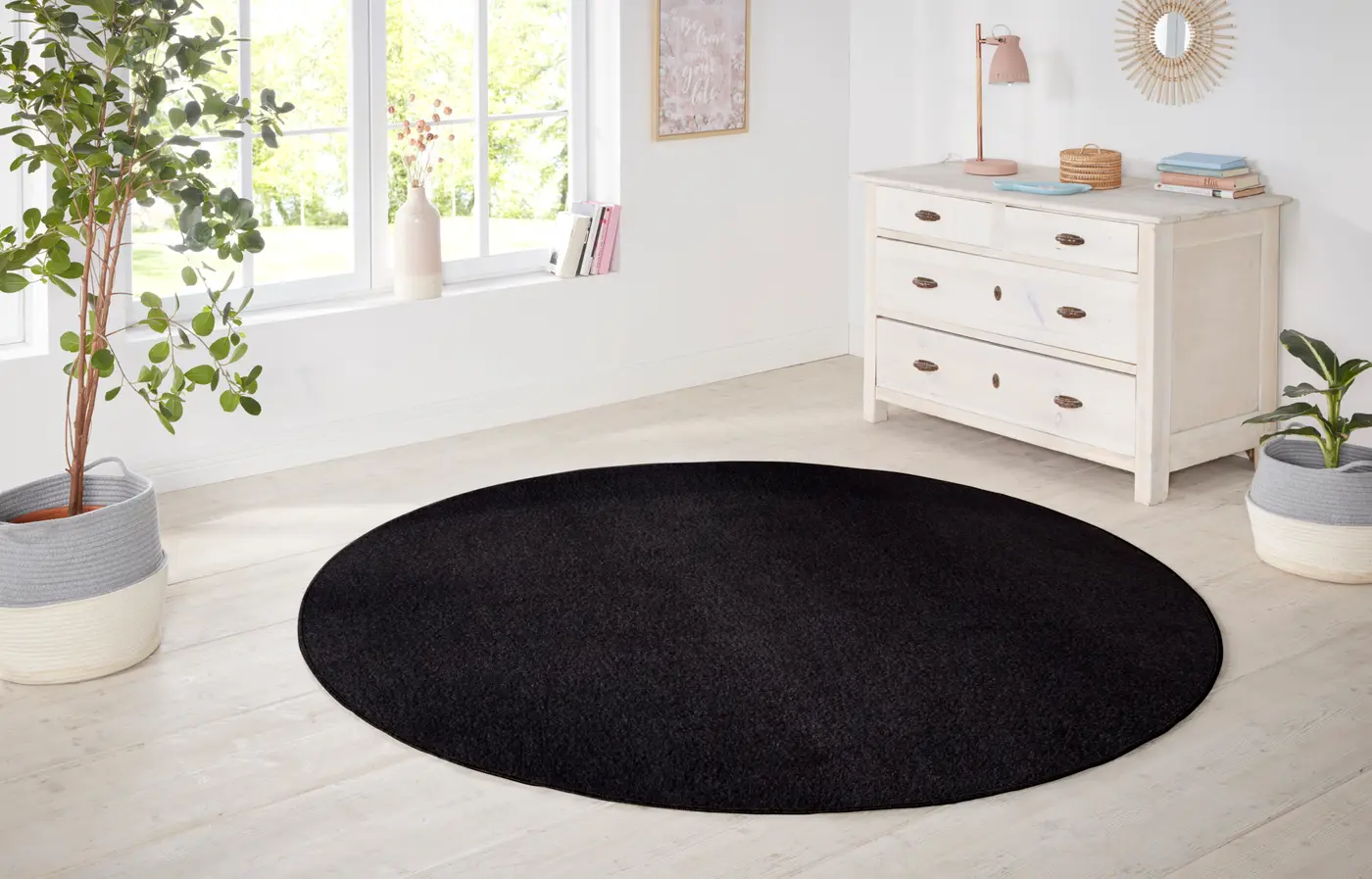 Hanse Home Nasty Teppich Rund Nasty Schwarz – Ansicht 2
