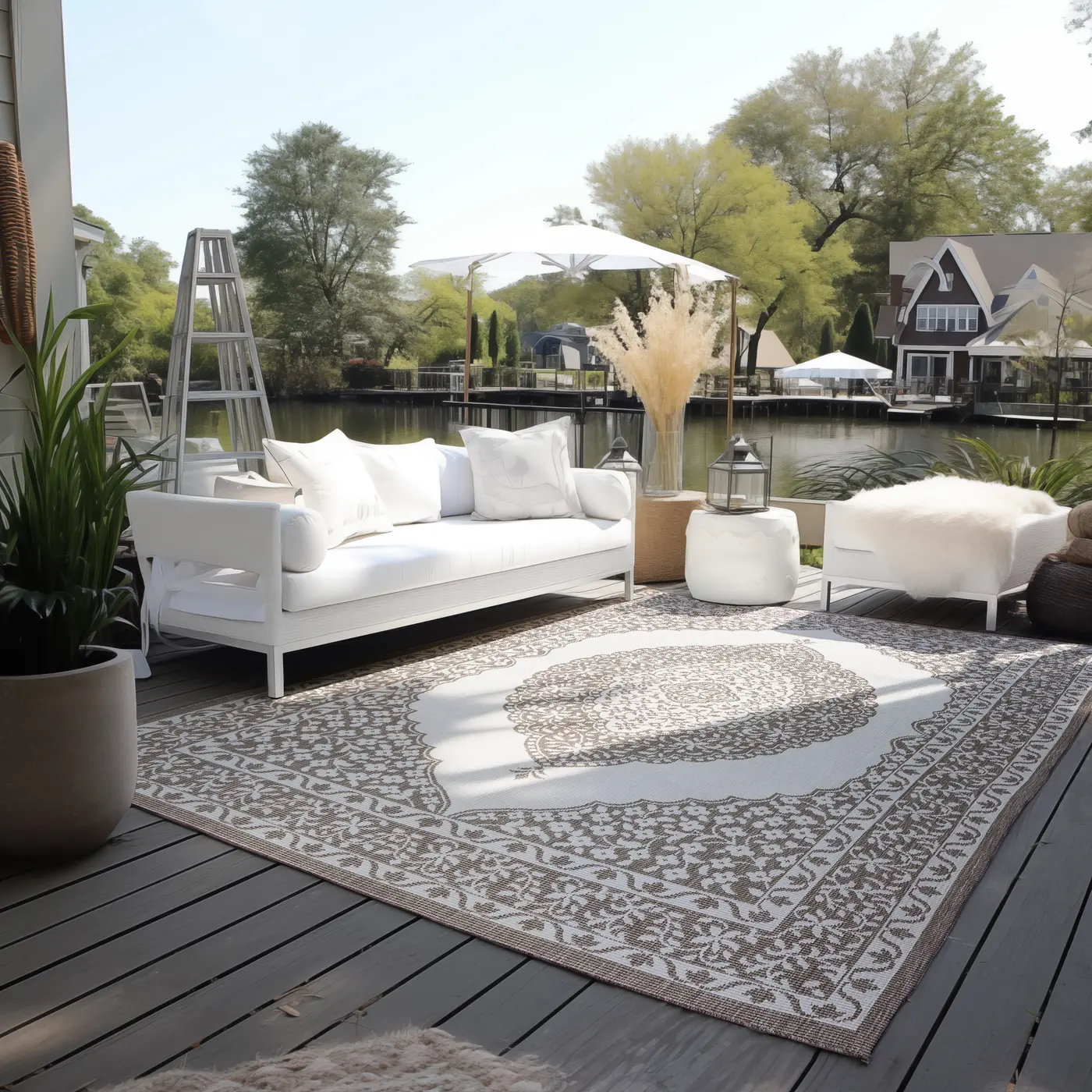 Elle Decoration Gemini In- und Outdoor Wendeteppich Meekly Linen – Ansicht 2