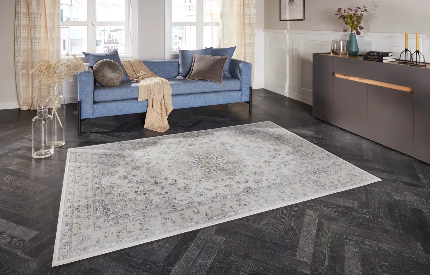 Elle Decortion Imagination Designteppich Nain Hellgrau – Ansicht 3