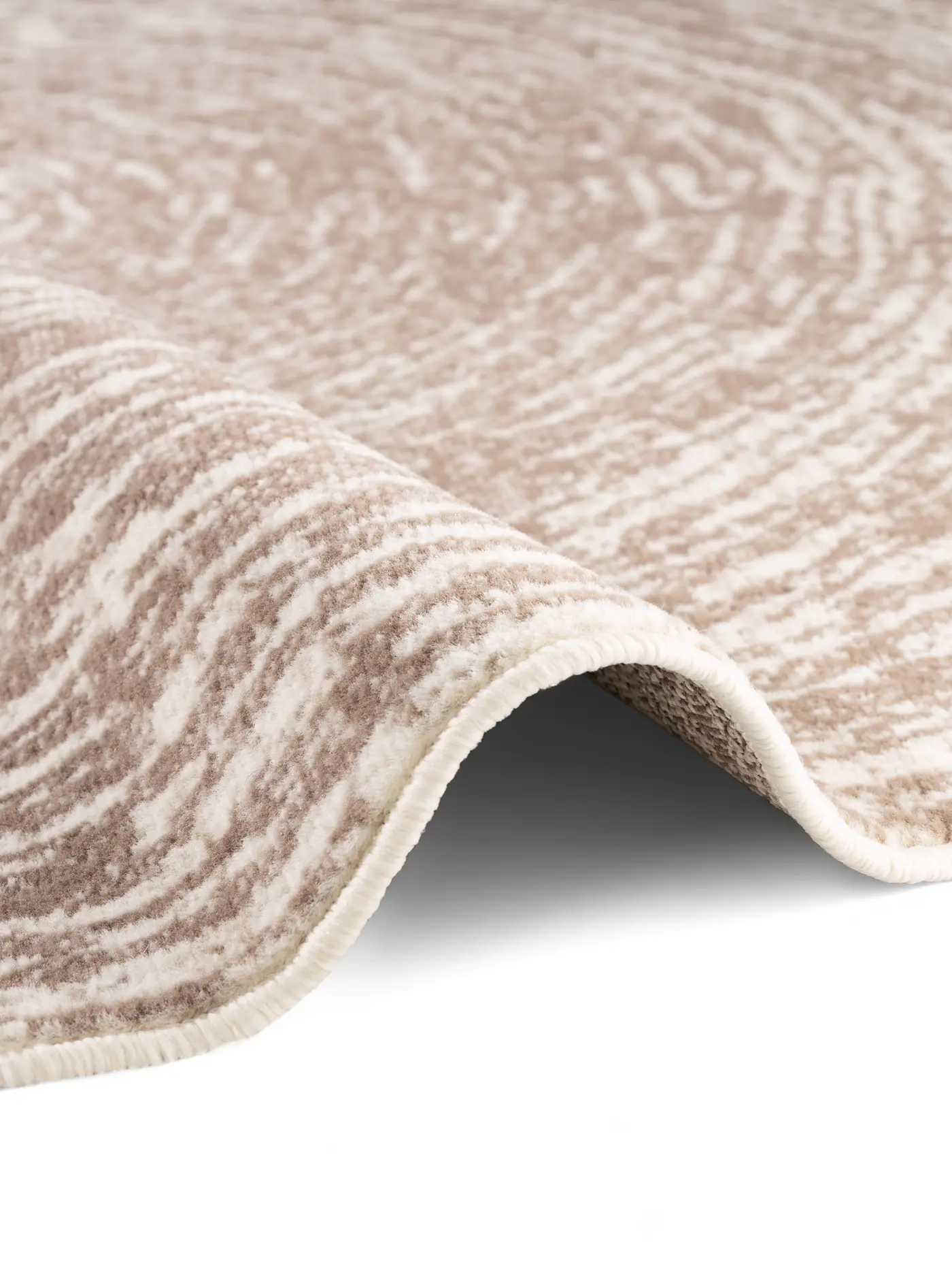 Hanse Home Gloria Kurzflor Teppich Rund Cavallo Creme Beige – Ansicht 3