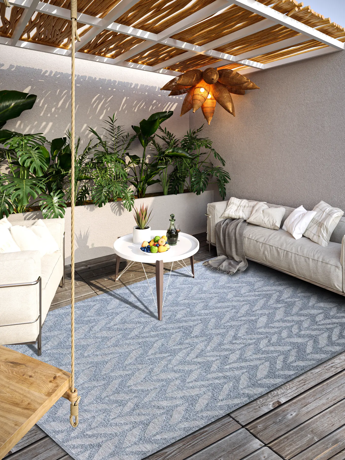 Villeroy & Boch 1883 In- & Outdoor Teppich Georgette Grau – Ansicht 2