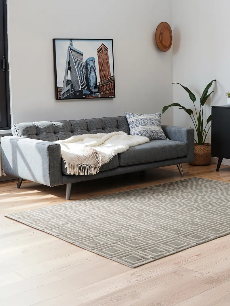 Sie Dekoration Perles Shortpile Teppich Howlite Creme Grau