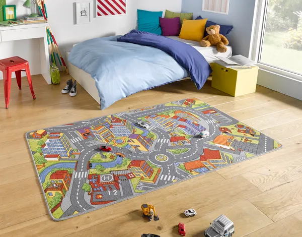 Hanse Home Play Kinderteppich Smart City Grau