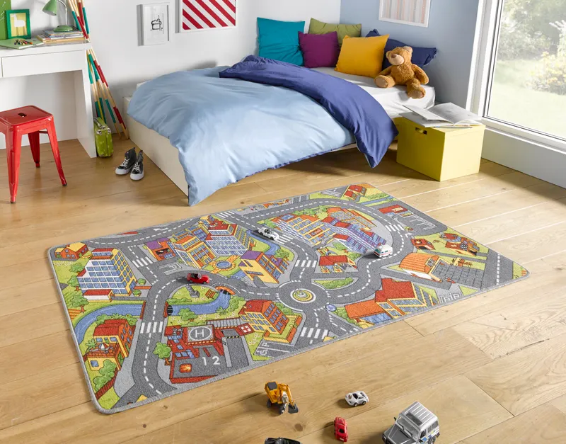 Hanse Home Play Kinderteppich Smart City Grau