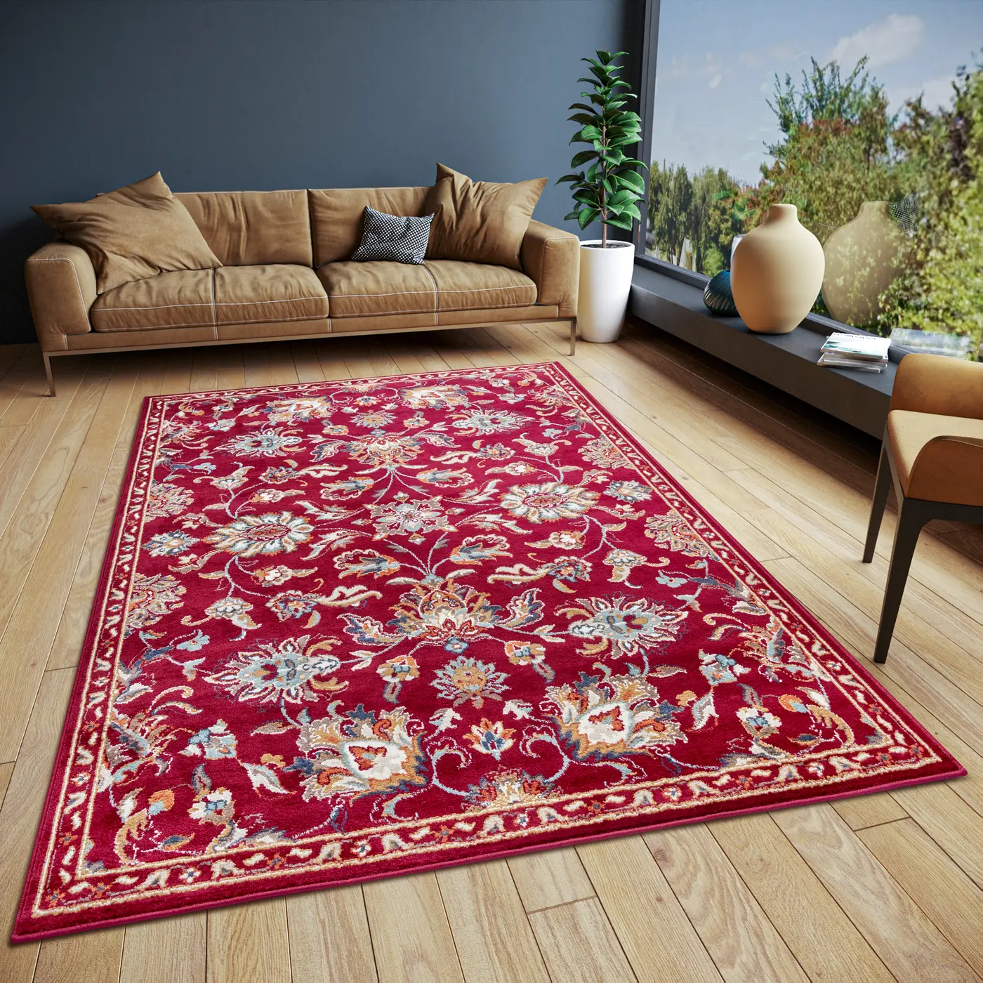 Hanse Home Orient Teppich Caracci Rot Multifarben – Ansicht 2