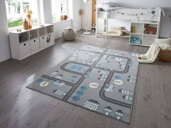 Kurz Stapel Kinder Teppich Stadt