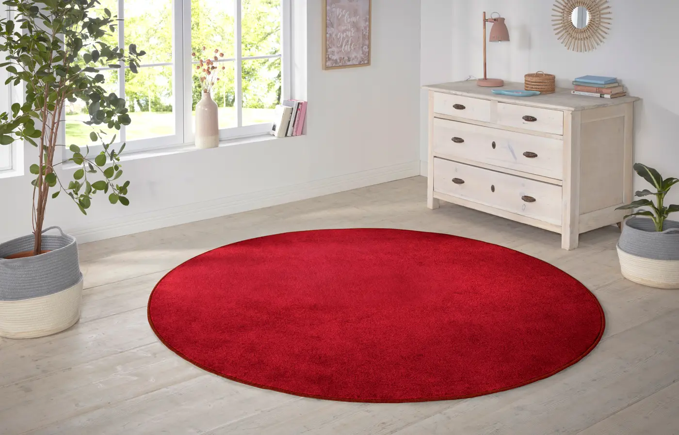 Hanse Home Nasty Teppich Rund Nasty Rot – Ansicht 2