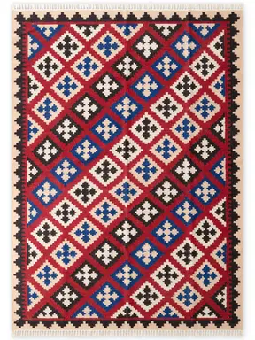 Hanse Home Kamal Afghan Kelim Teppich Rami Creme Multifarben