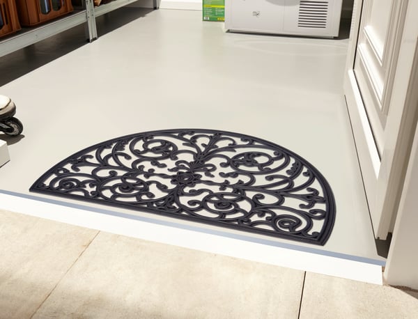 Hanse Home Mix Mats Gusseisen-Optik Fußmatte halbrund