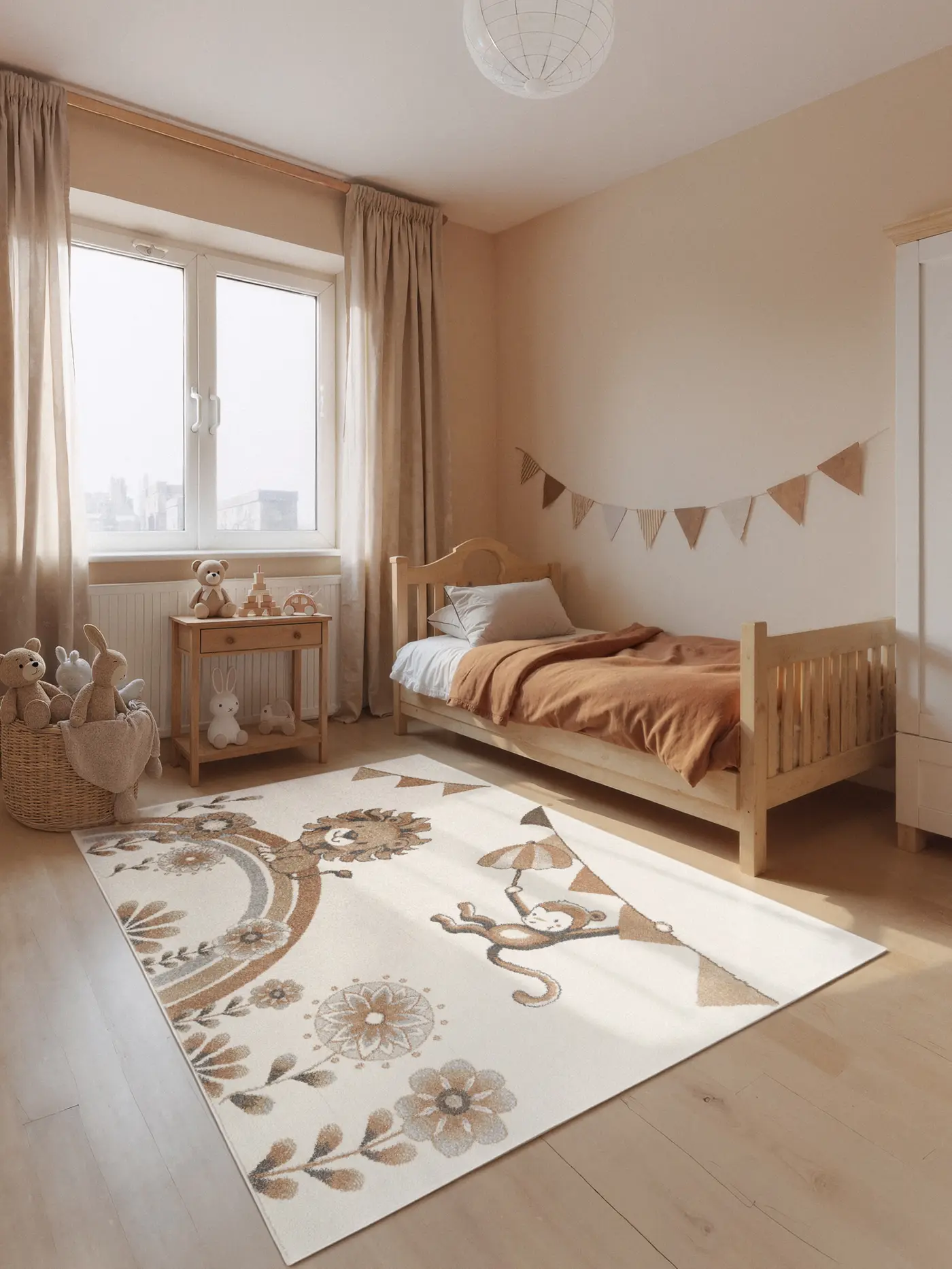 Villeroy & Boch Boho Kids Kinderteppich Roar like a Lion Summer Party Creme Mulitfarben – Ansicht 2