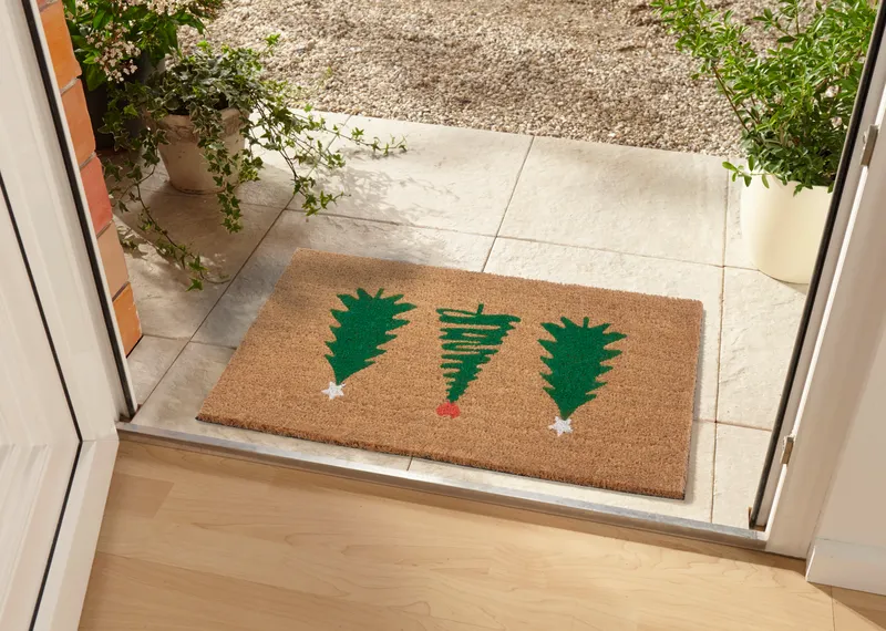 Hanse Home Mix Mats Fußmatte Kokos Decorated Pine Trees