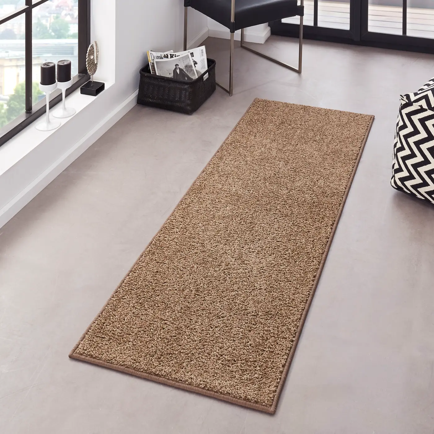 Hanse Home Pure Kurzflor Teppich Pure Braun – Ansicht 2
