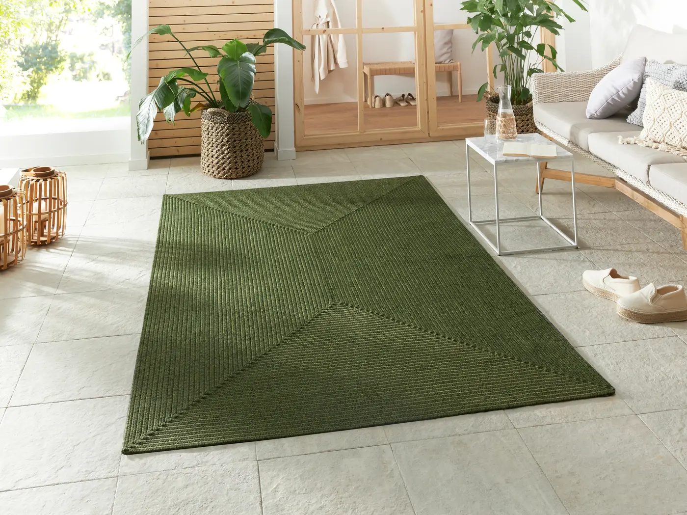 Hanse Home Braided In- & Outdoorteppich Trenzado Grün – Ansicht 2