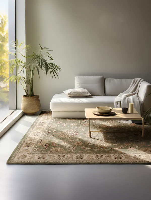 Hanse Startseite Herat Orientalisch Teppich Harirud Olive-Grün