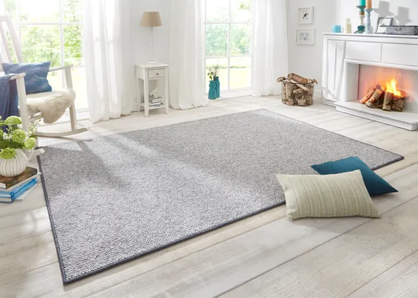 Hanse Home Wolly Woll-Optik Bettumrandung Wolly Grau