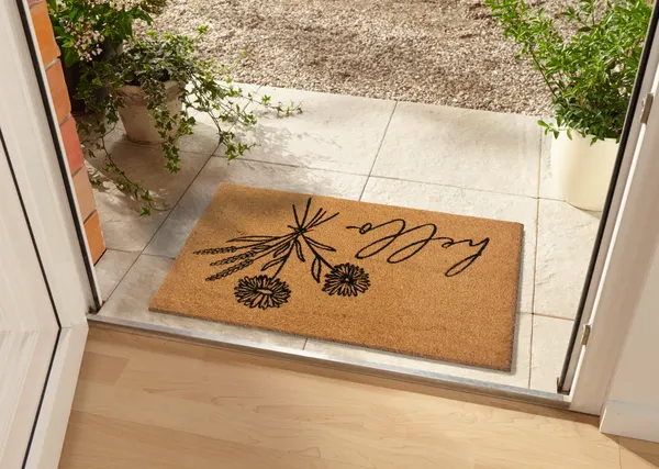 Hanse Home Mix Mats Kokos Fußmatte Hello & Flowers