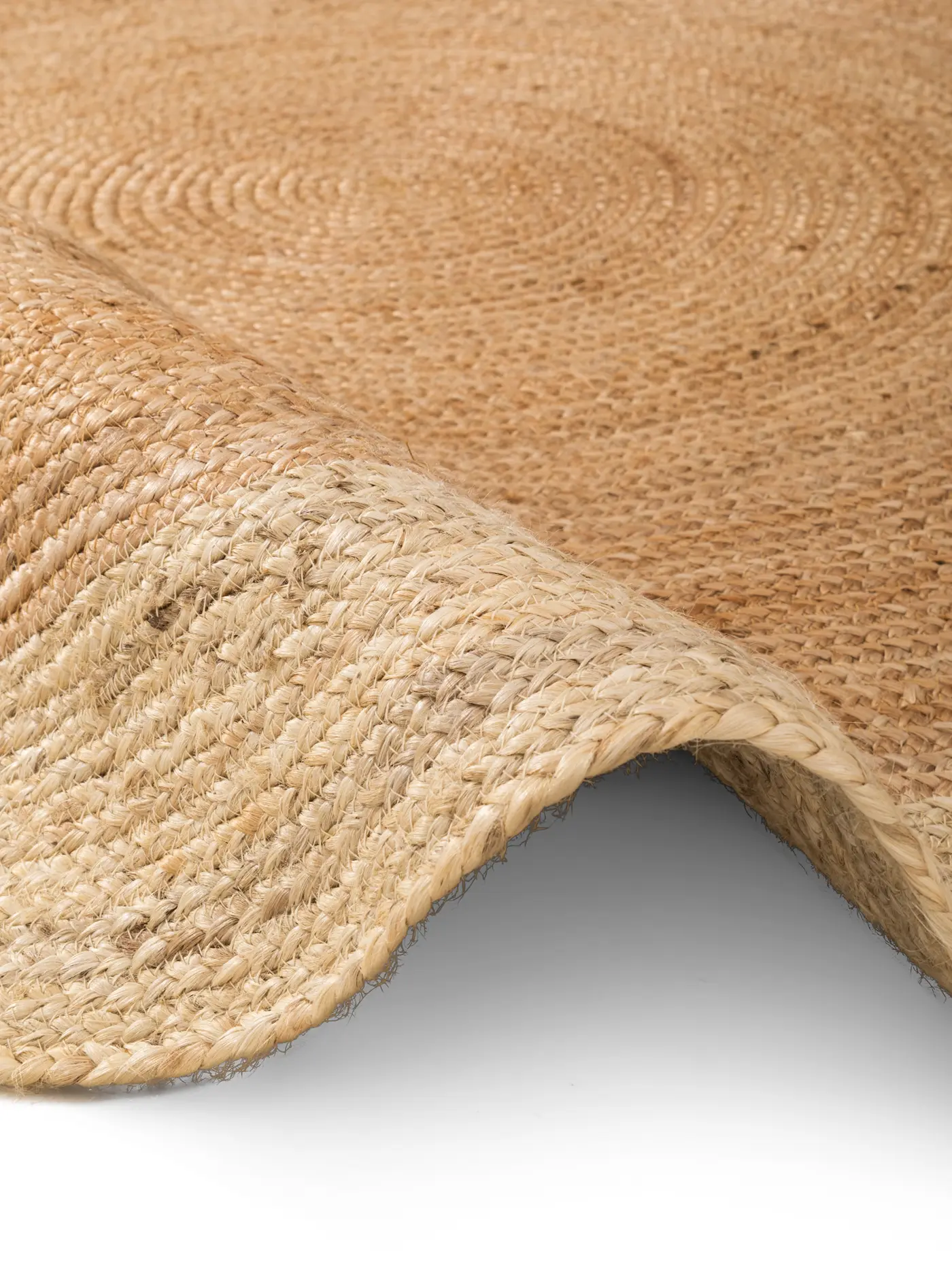 Hanse Home Jute Teppich Rund Jutta Natur Gold Elfenbein – Ansicht 3