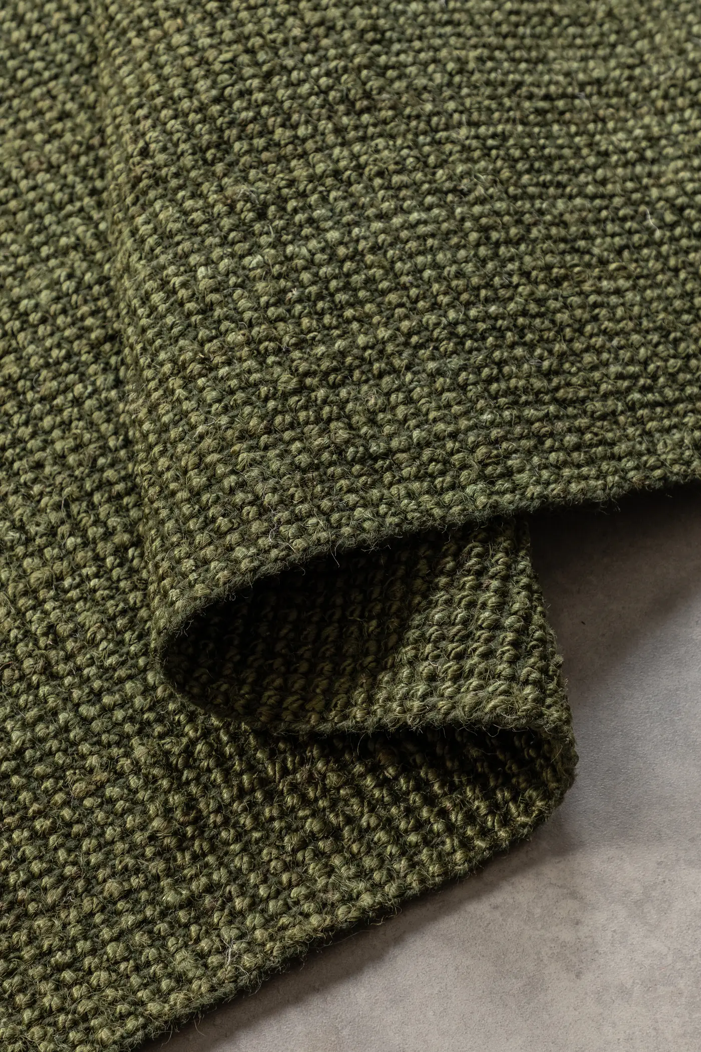 Hanse Home Bouclé Jute Teppich Jaipur Dschungelgrün – Ansicht 3