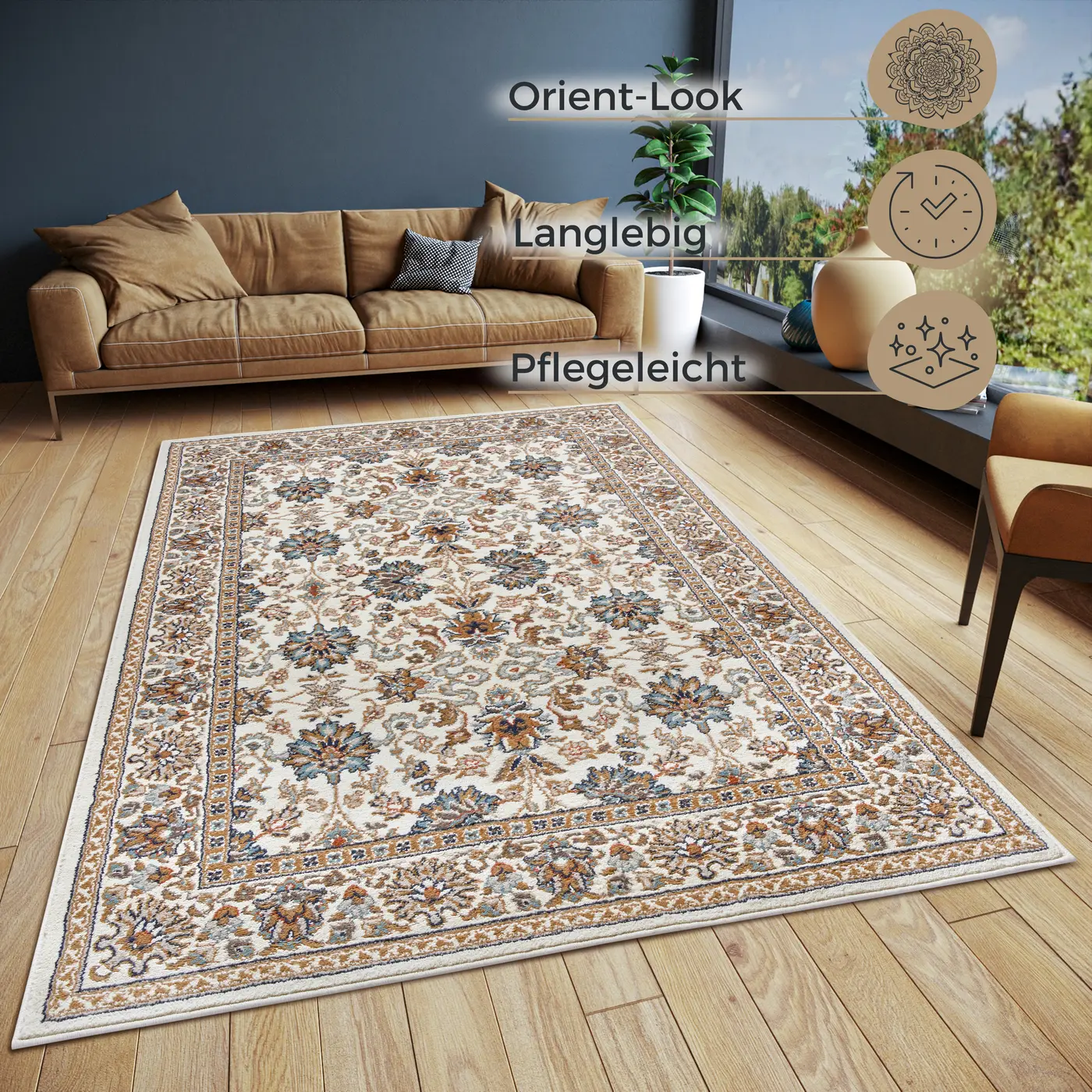 Hanse Home Orient Teppich Saraceni Creme Multifarben – Ansicht 3