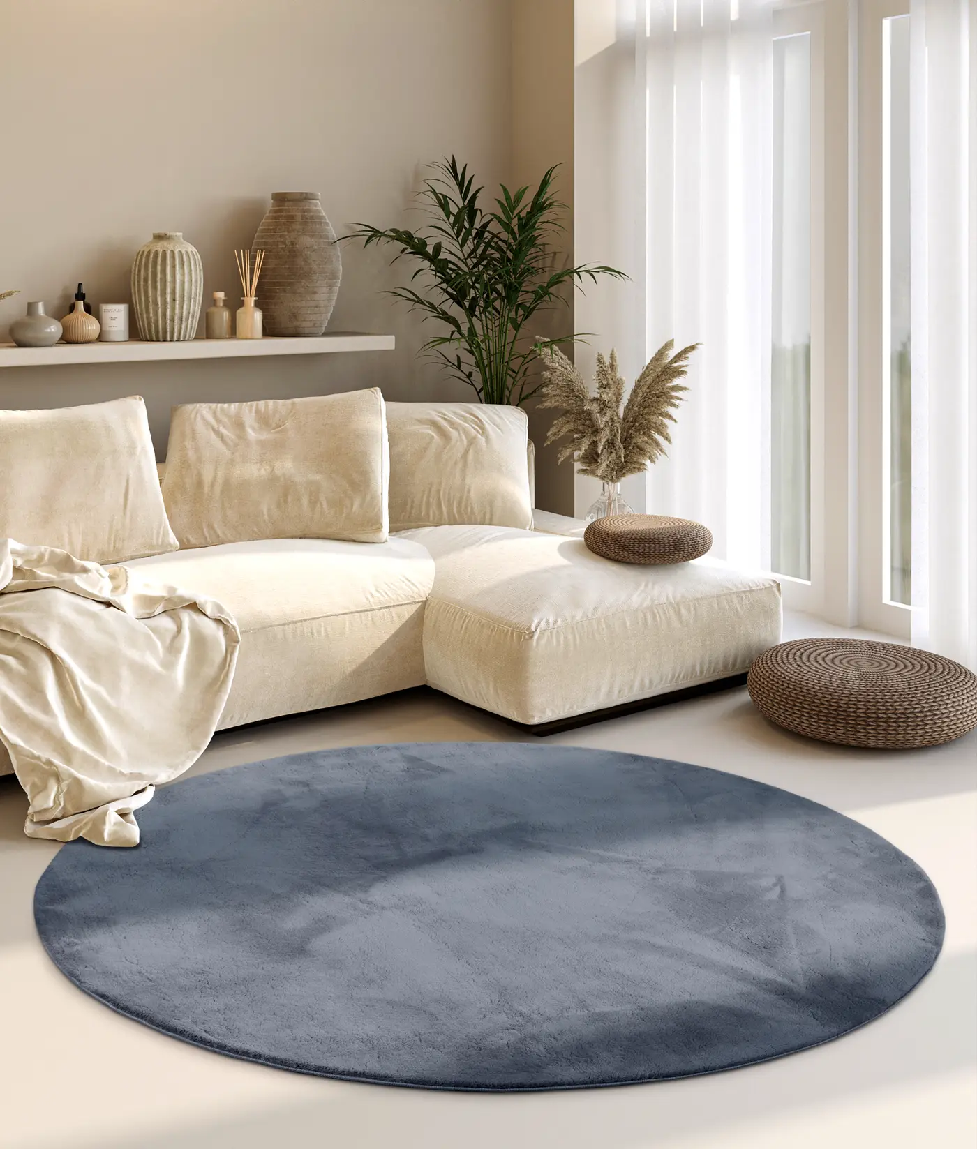 Villeroy & Boch 1899 Hochflor Teppich Leon Anthrazit – Ansicht 2