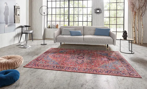 Hanse Home Asmar Kurzflor Teppich Amata Orientrot