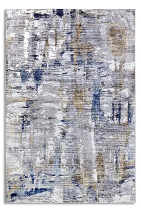 ELLE Decoration Imagination Kurzflor Teppich Malard Dunkelblau Beige