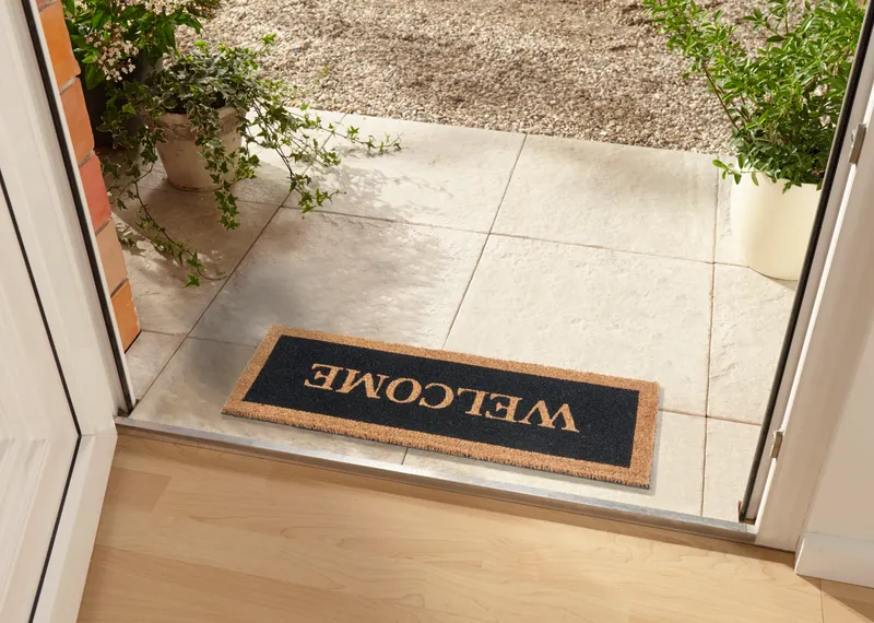 Hanse Home Mix Mats Fußmatte Kokos Black Welcome Border