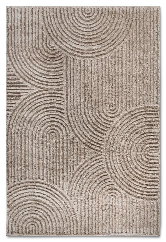Elle Decoration Gallery Hochflor Teppich Chappe Beige