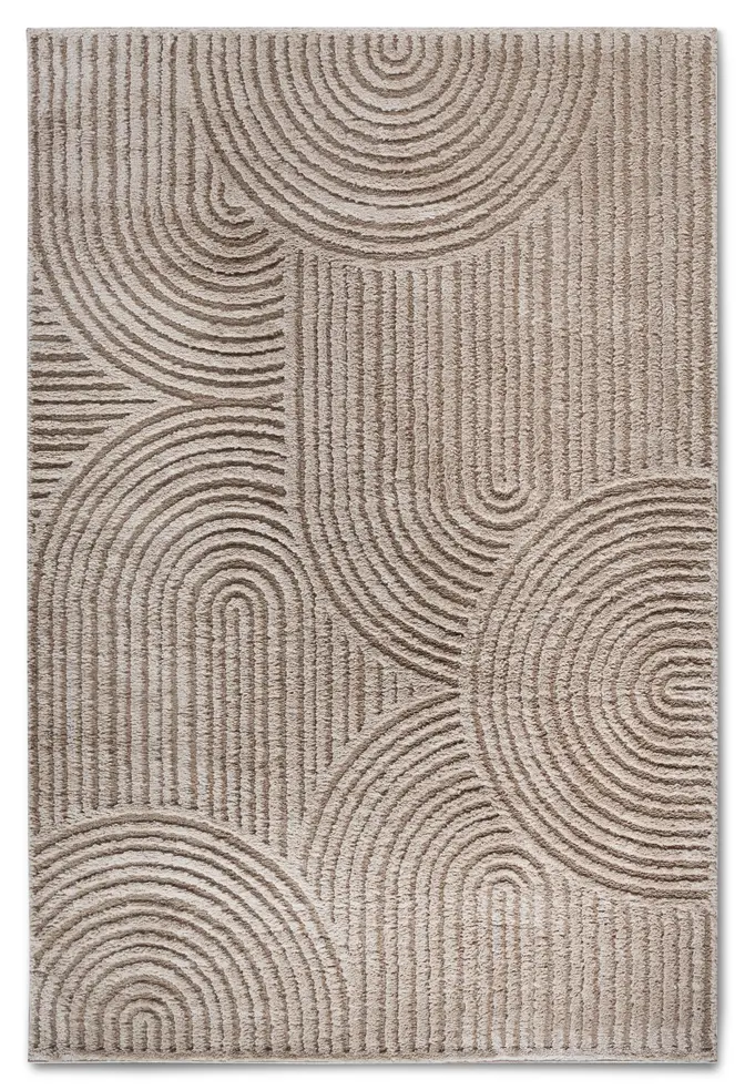 Elle Decoration Gallery Hochflor Teppich Chappe Beige