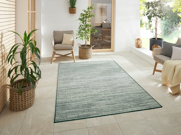Elle Decoration Gemini In- & Outdoor Wendeteppich Mèlange Grün