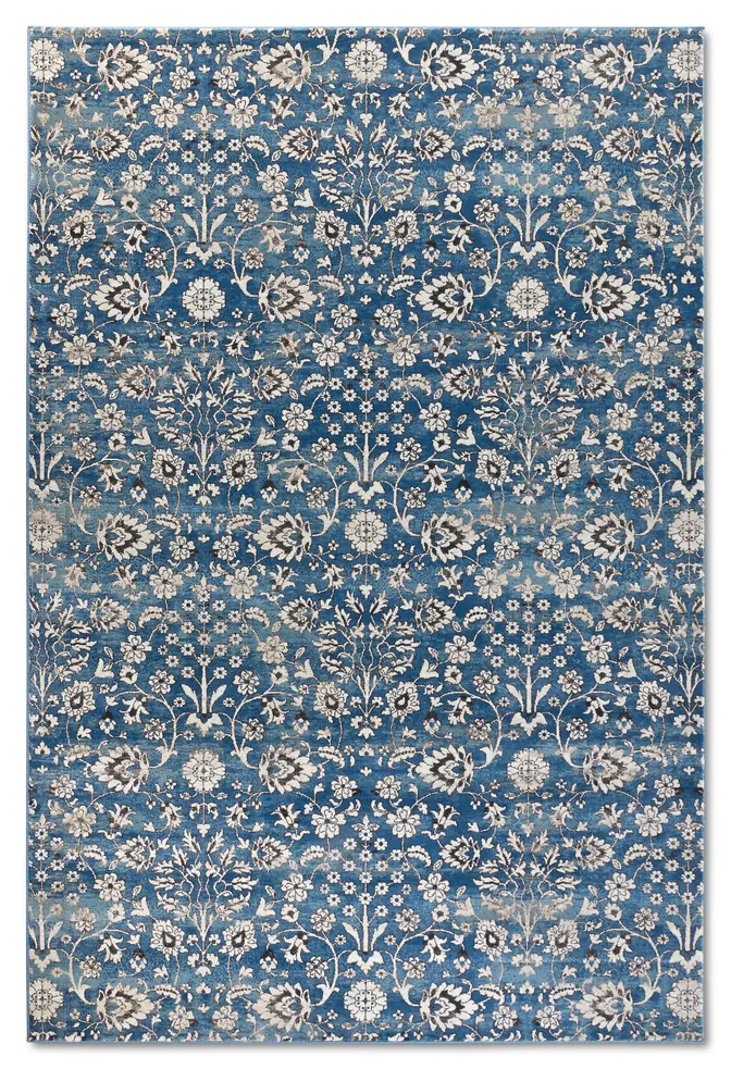 Villeroy & Boch 1869 Kurzflor Teppich Ernest Blau Creme